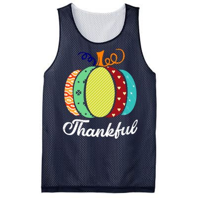 Thankful Floral Pumpkin Mesh Reversible Basketball Jersey Tank