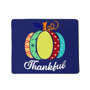 Thankful Floral Pumpkin Mousepad