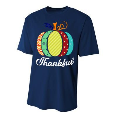 Thankful Floral Pumpkin Performance Sprint T-Shirt