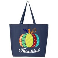 Thankful Floral Pumpkin 25L Jumbo Tote