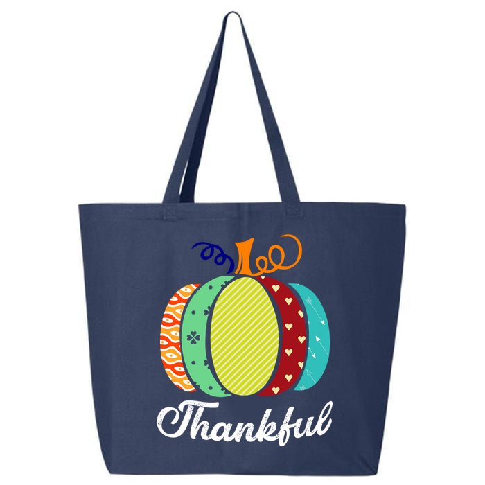 Thankful Floral Pumpkin 25L Jumbo Tote