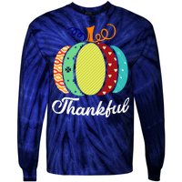 Thankful Floral Pumpkin Tie-Dye Long Sleeve Shirt