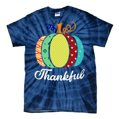 Thankful Floral Pumpkin Tie-Dye T-Shirt