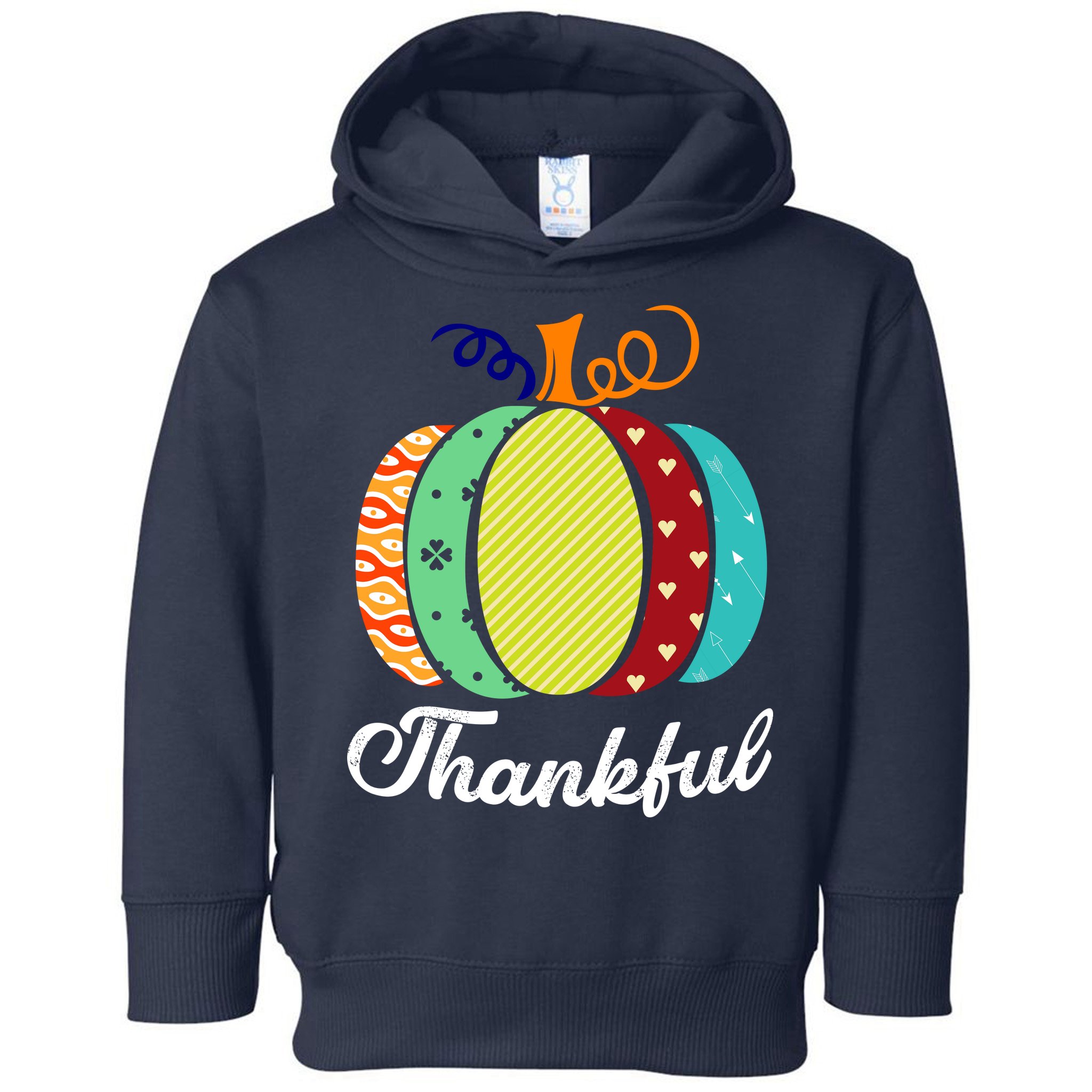 Thankful Floral Pumpkin Toddler Hoodie