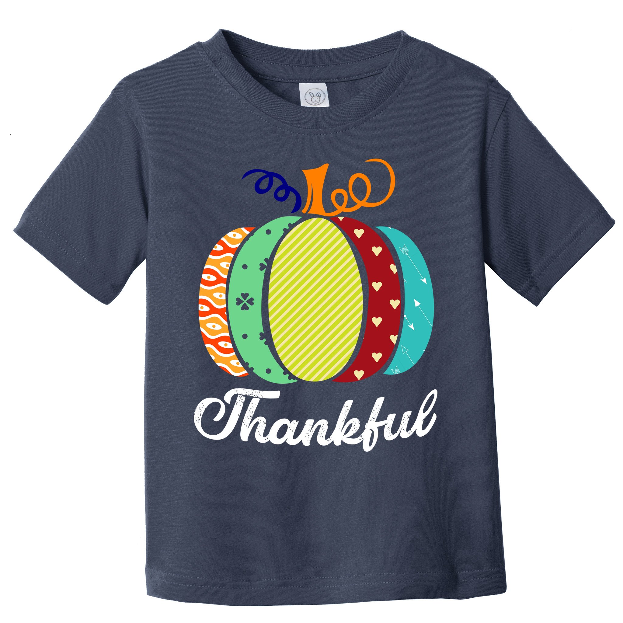 Thankful Floral Pumpkin Toddler T-Shirt