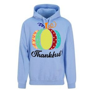 Thankful Floral Pumpkin Unisex Surf Hoodie