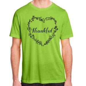 Thankful Floral Wreath Adult ChromaSoft Performance T-Shirt