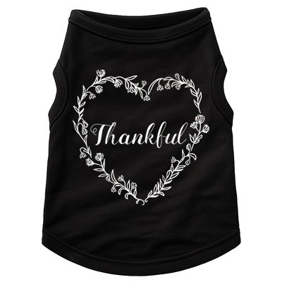 Thankful Floral Wreath Doggie Tank