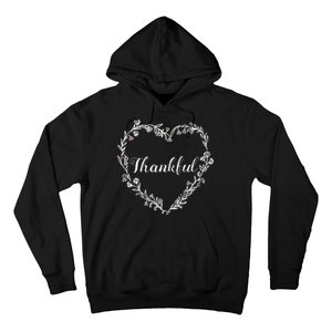 Thankful Floral Wreath Hoodie