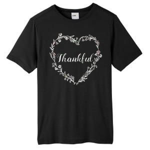 Thankful Floral Wreath Tall Fusion ChromaSoft Performance T-Shirt