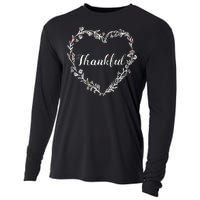 Thankful Floral Wreath Cooling Performance Long Sleeve Crew