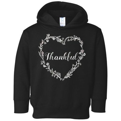 Thankful Floral Wreath Toddler Hoodie