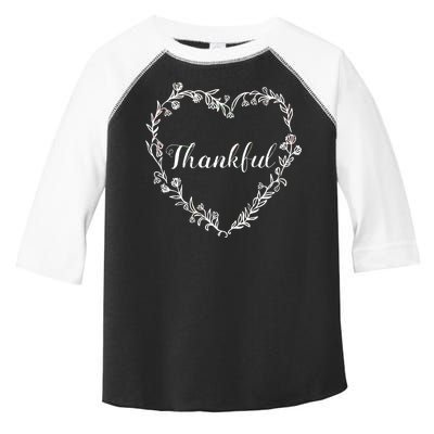 Thankful Floral Wreath Toddler Fine Jersey T-Shirt