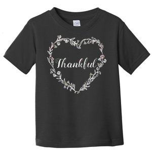 Thankful Floral Wreath Toddler T-Shirt