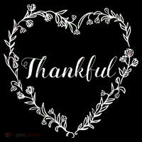 Thankful Floral Wreath Womens T-Shirt