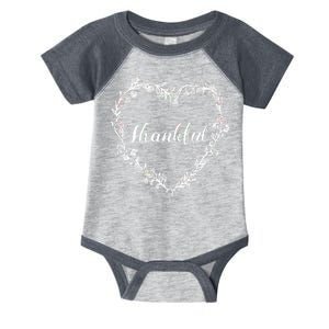 Thankful Floral Wreath Infant Baby Jersey Bodysuit