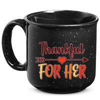Thankful For Her Matching Thanksgiving 15oz Campfire Ceramic Mug