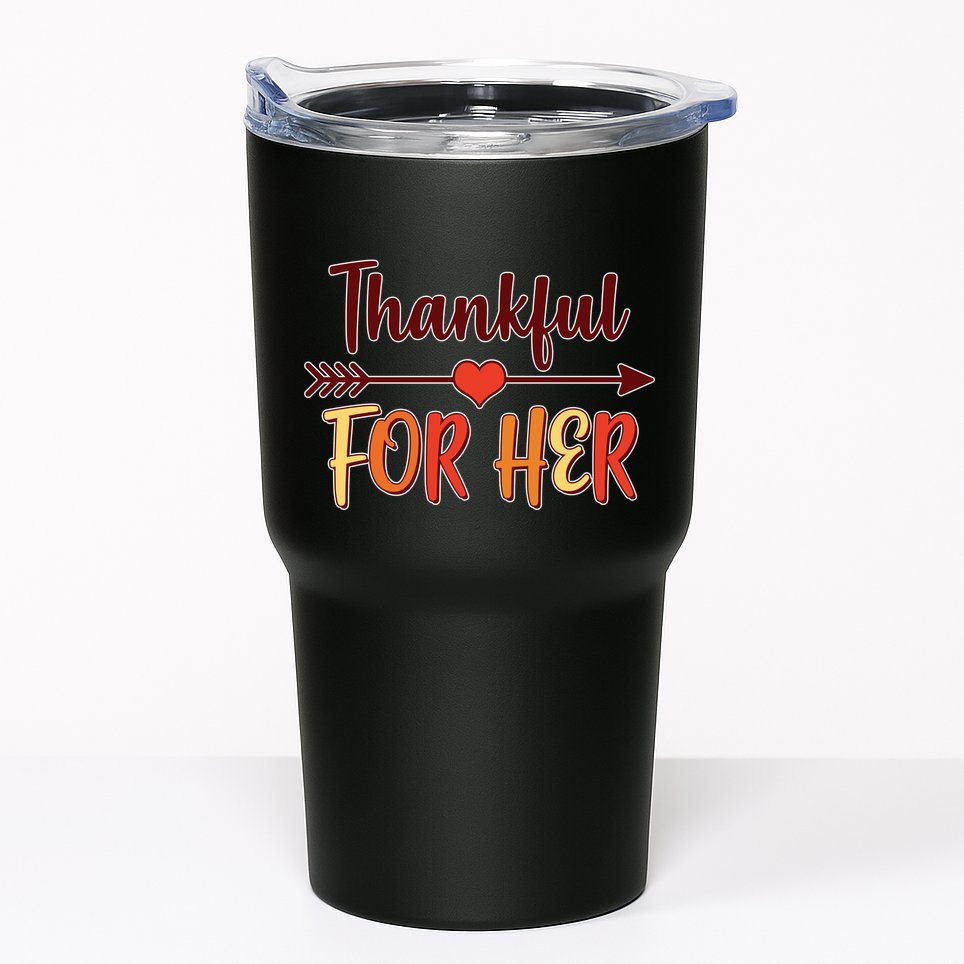 Thankful For Her Matching Thanksgiving Tumbler