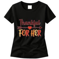 Thankful For Her Matching Thanksgiving Womens T-Shirt