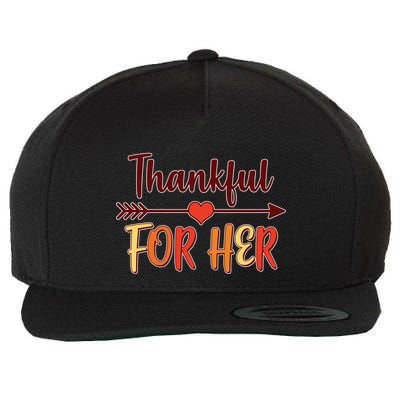 Thankful For Her Matching Thanksgiving Wool Snapback Cap