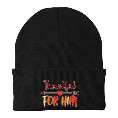Thankful For Him Matching Thanksgiving Beanie