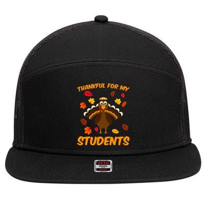 Thankful For My Students 7 Panel Mesh Trucker Snapback Hat