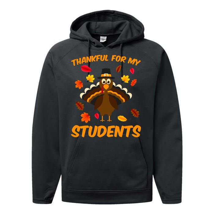 Thankful For My Students Performance Fleece Hoodie