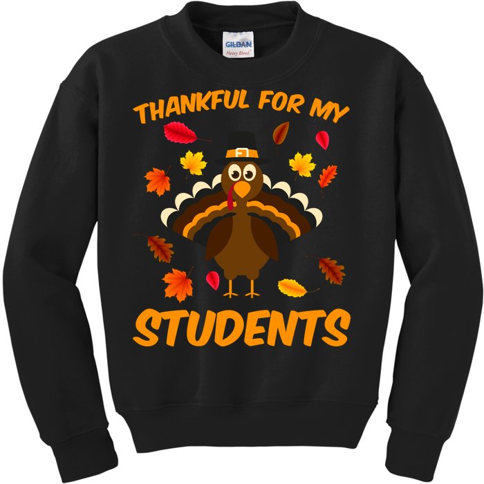 Thankful For My Students Kids Sweatshirt