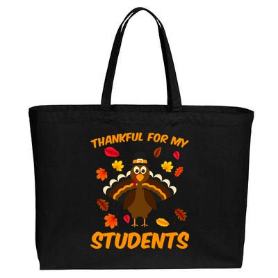 Thankful For My Students Cotton Canvas Jumbo Tote