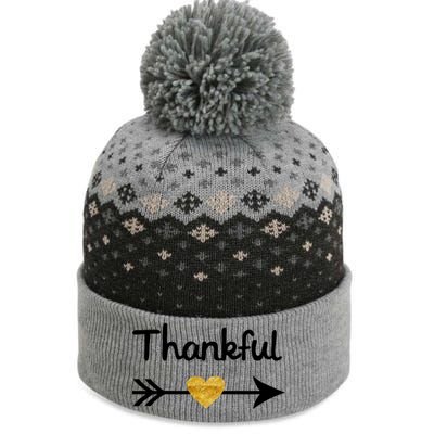 Thankful Golden Heart The Baniff Cuffed Pom Beanie