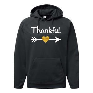 Thankful Golden Heart Performance Fleece Hoodie