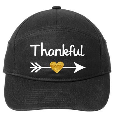 Thankful Golden Heart 7-Panel Snapback Hat