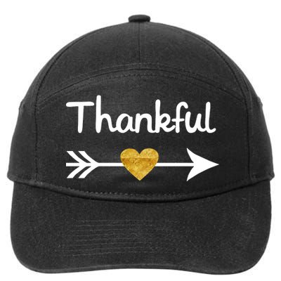 Thankful Golden Heart 7-Panel Snapback Hat