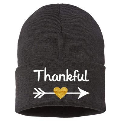 Thankful Golden Heart Sustainable Knit Beanie