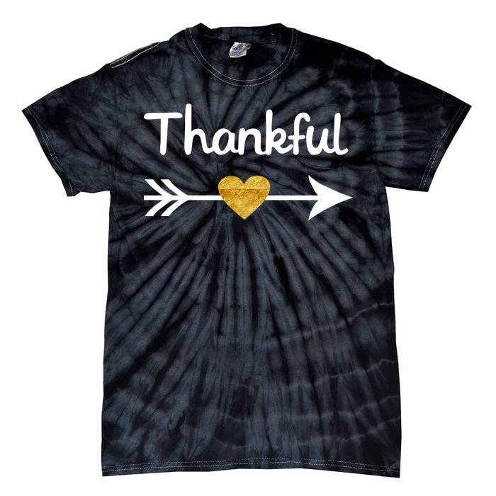 Thankful Golden Heart Tie-Dye T-Shirt