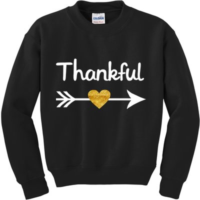Thankful Golden Heart Kids Sweatshirt