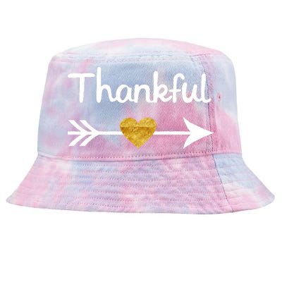 Thankful Golden Heart Tie-Dyed Bucket Hat