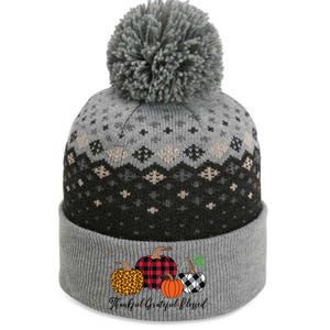 Thankful Grateful Blessed Fashion Buffalo Plaid Leopard The Baniff Cuffed Pom Beanie