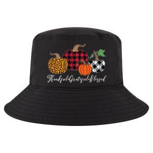 Thankful Grateful Blessed Fashion Buffalo Plaid Leopard Cool Comfort Performance Bucket Hat