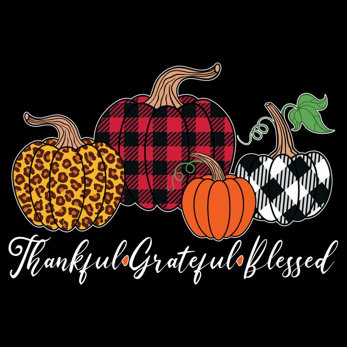 Thankful Grateful Blessed Fashion Buffalo Plaid Leopard Poster