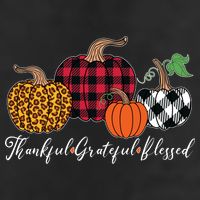 Thankful Grateful Blessed Fashion Buffalo Plaid Leopard Trucker Hat