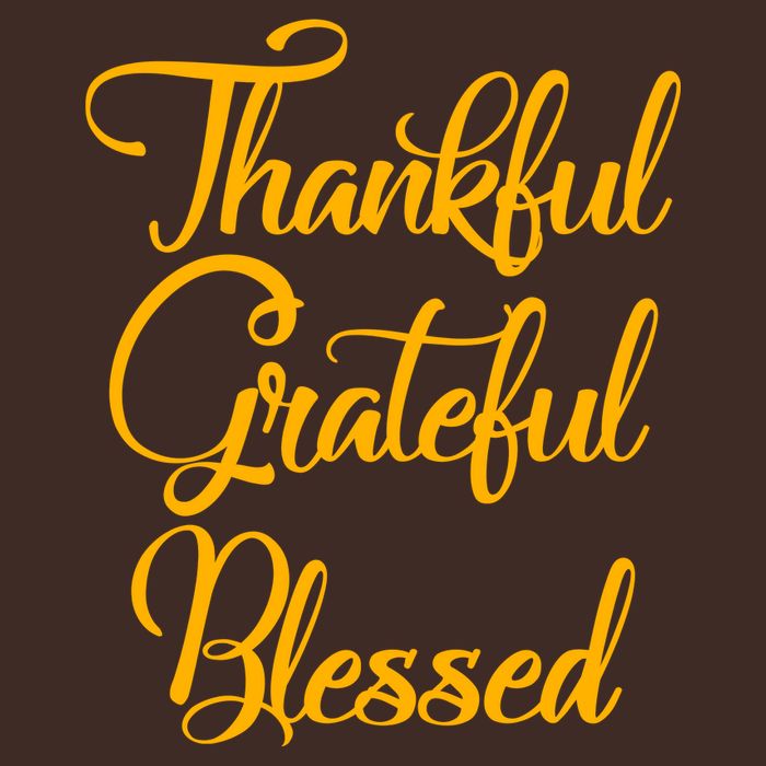 Thankful Grateful Blessed Gold Thanksgiving Logo Performance Shirt