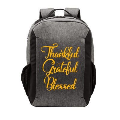 Thankful Grateful Blessed Gold Thanksgiving Logo Vector Backpack