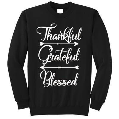 Thankful Grateful Blessed Thanksgiving Day Sweatshirt