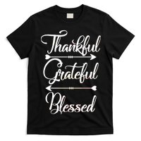 Thankful Grateful Blessed Thanksgiving Day T-Shirt