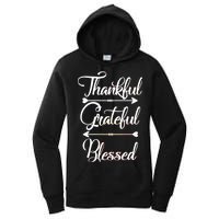 Thankful Grateful Blessed Thanksgiving Day Women's Pullover Hoodie