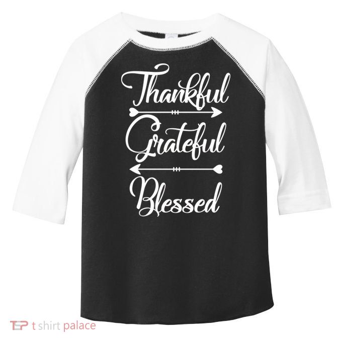 Thankful Grateful Blessed Thanksgiving Day Toddler Fine Jersey T-Shirt
