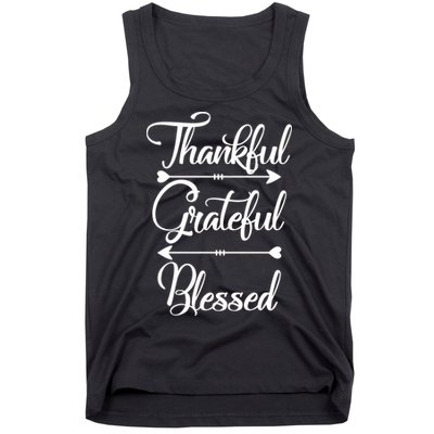Thankful Grateful Blessed Thanksgiving Day Tank Top