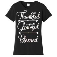 Thankful Grateful Blessed Thanksgiving Day Women's T-Shirt