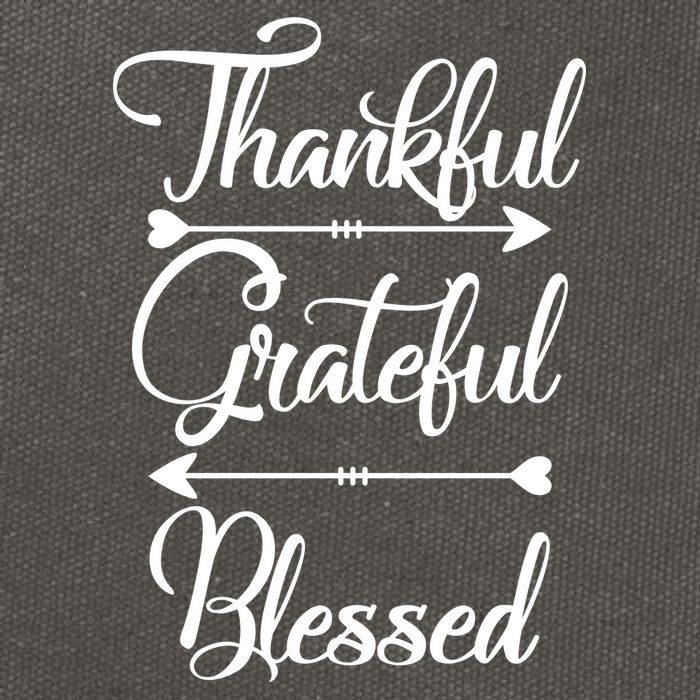 Thankful Grateful Blessed Thanksgiving Day Cotton Canvas Backpack